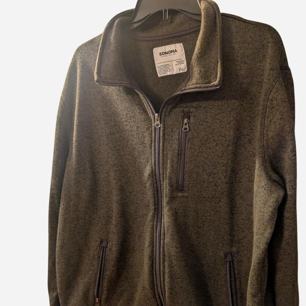 Sonoma-goods-for-life Men's Khaki and Green Jacket